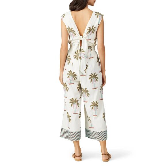 Roller Rabbit Womens Multicolor Morjim Palm Emanelle Jumpsuit Medium - Picture 3 of 13